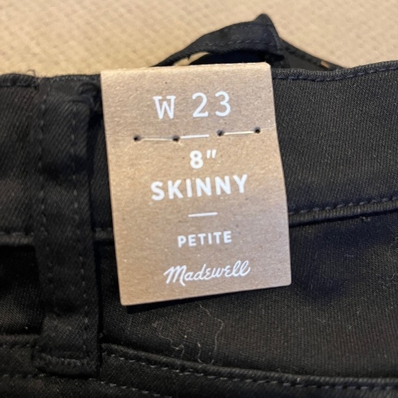 Madewell Petite 8" Skinny Jeans Carbondale Wash black J9158 P23 23 - Picture 4 of 5